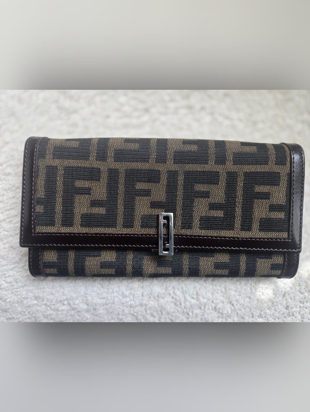 Fendi Zucca Canvas Continental Wallet – Brown
